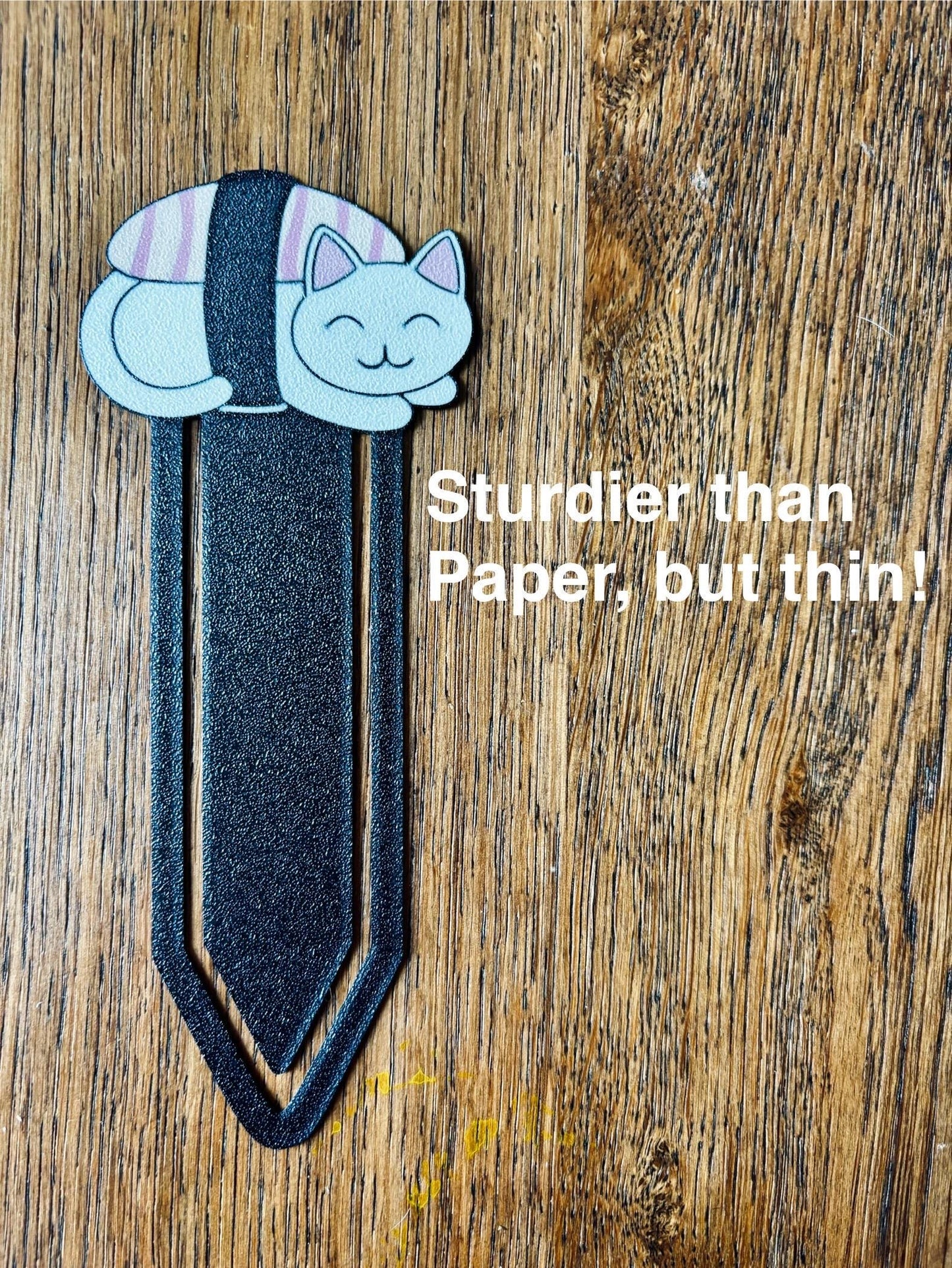 Cute Sushi Cat 3D Printed Bookmark