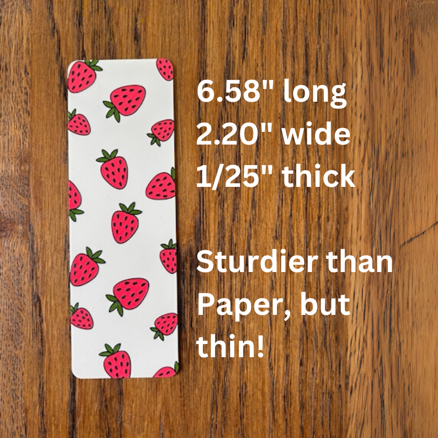 Strawberry 3D Printed Bookmark