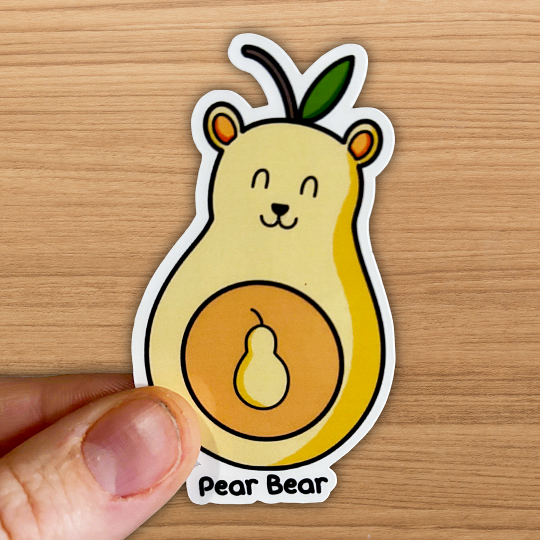 Pear Bear Sticker