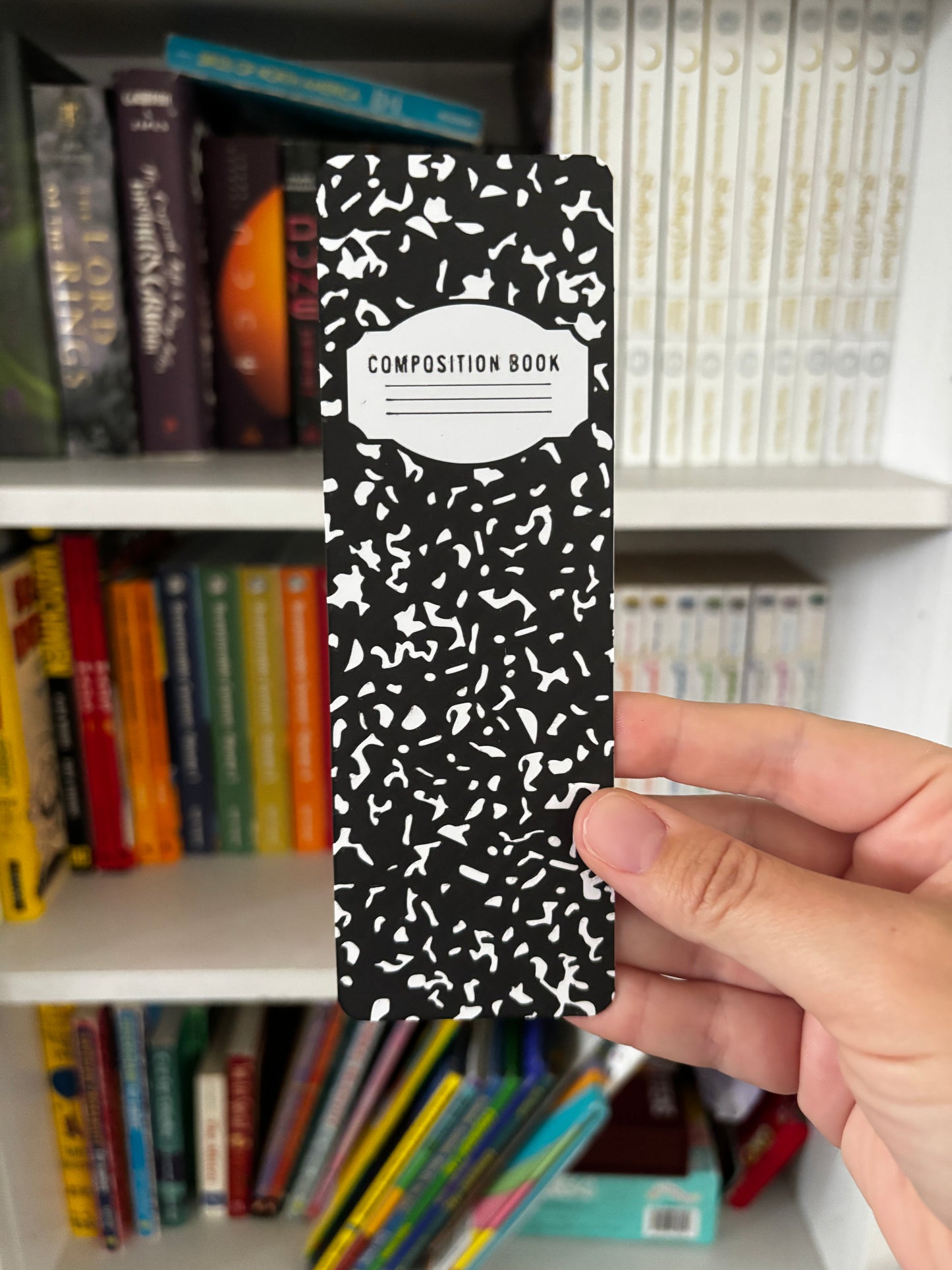Composition Notebook Double Sided 3D Printed Bookmark
