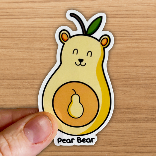 Pear Bear Sticker